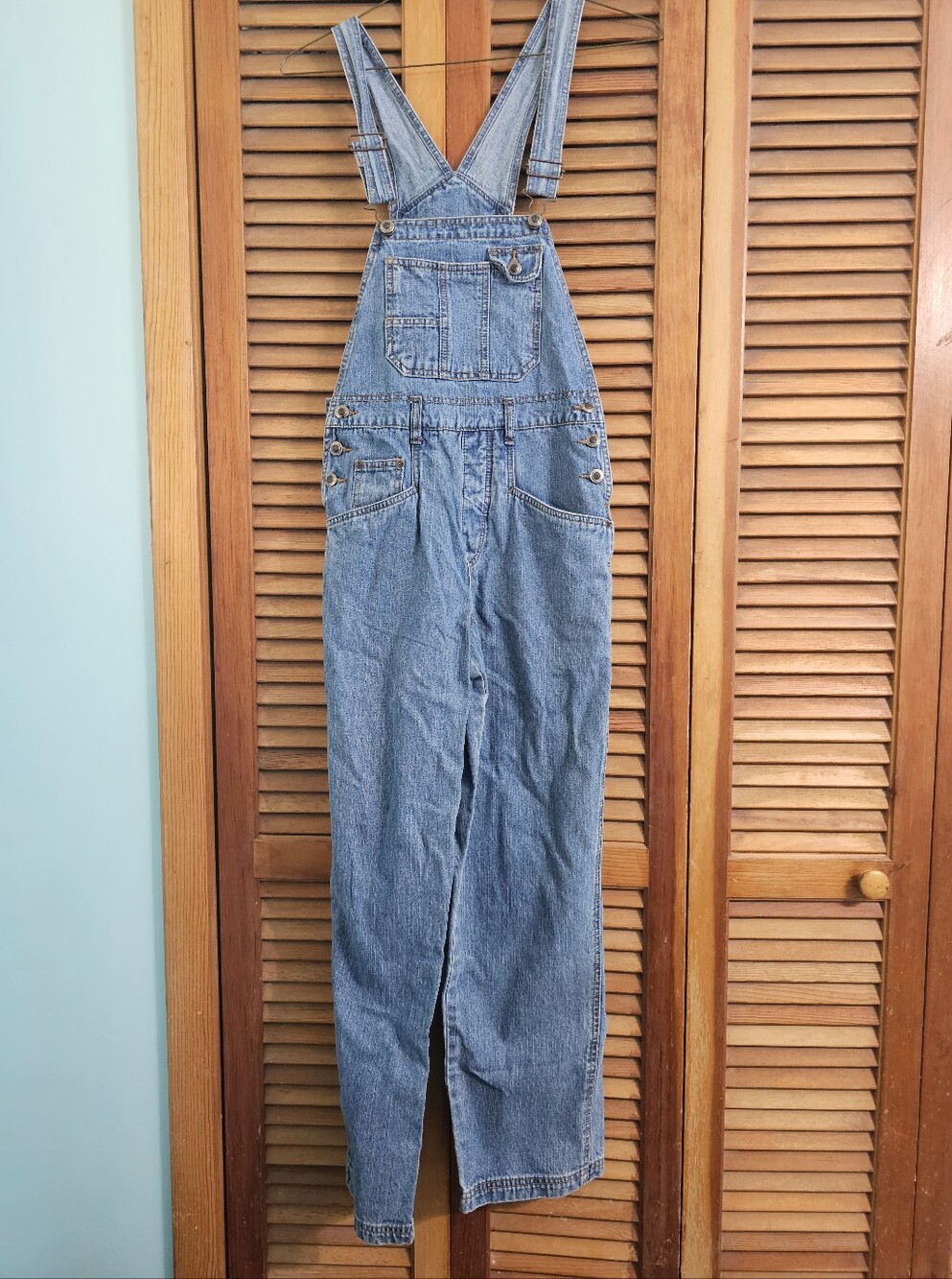 Vintage St. John’s Bay Medium Wash Denim Overalls Size Small Adjustable Straps